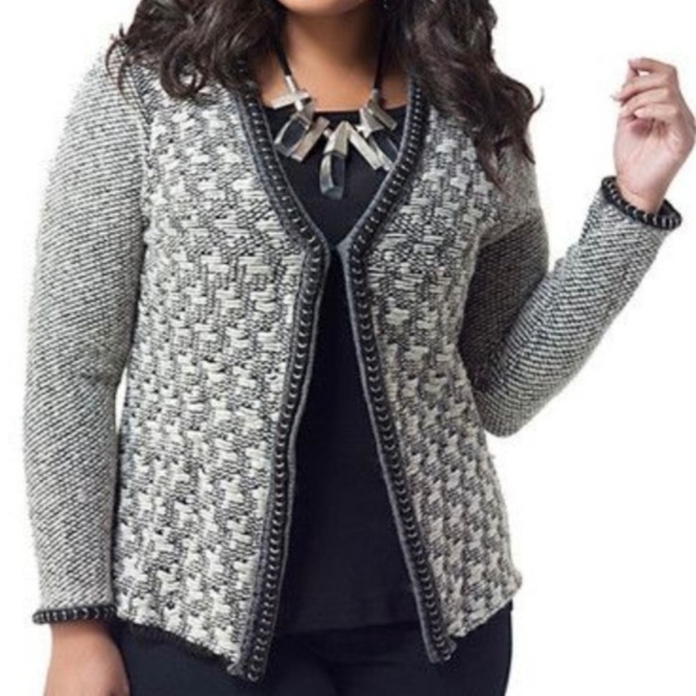 Coldwater Creek Women's Alpaca Blend Open Front Knit Cardigan‎ Sweater - Picture 2 of 8